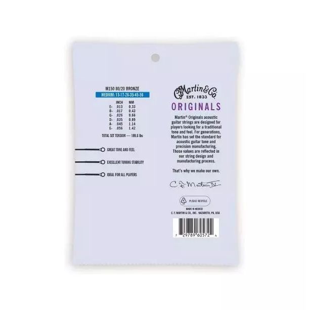 Martin Guitars Bronze 13-56 Medium Acoustic Strings