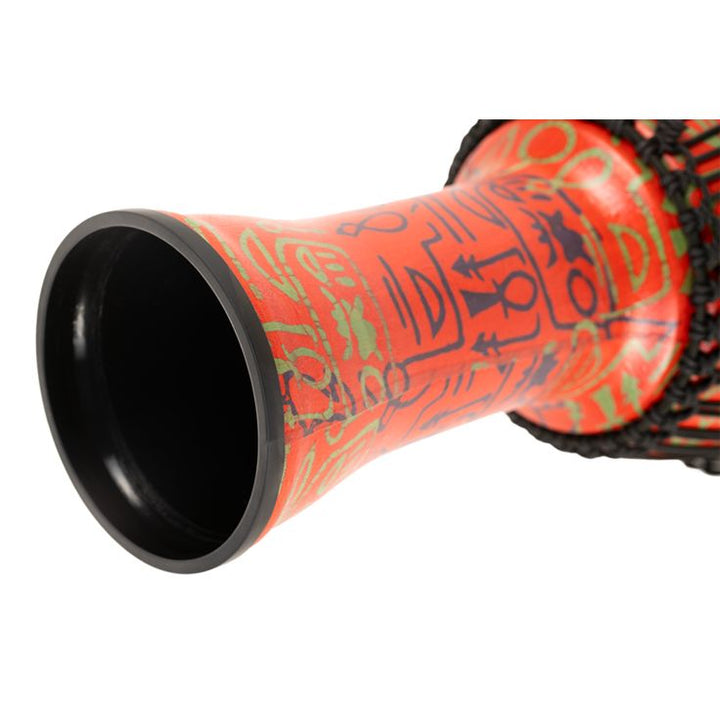 Meinl Percussion 12" Rope Tuned Travel Series Djembe Synthetic Head (Patented) Pharaoh's Script
