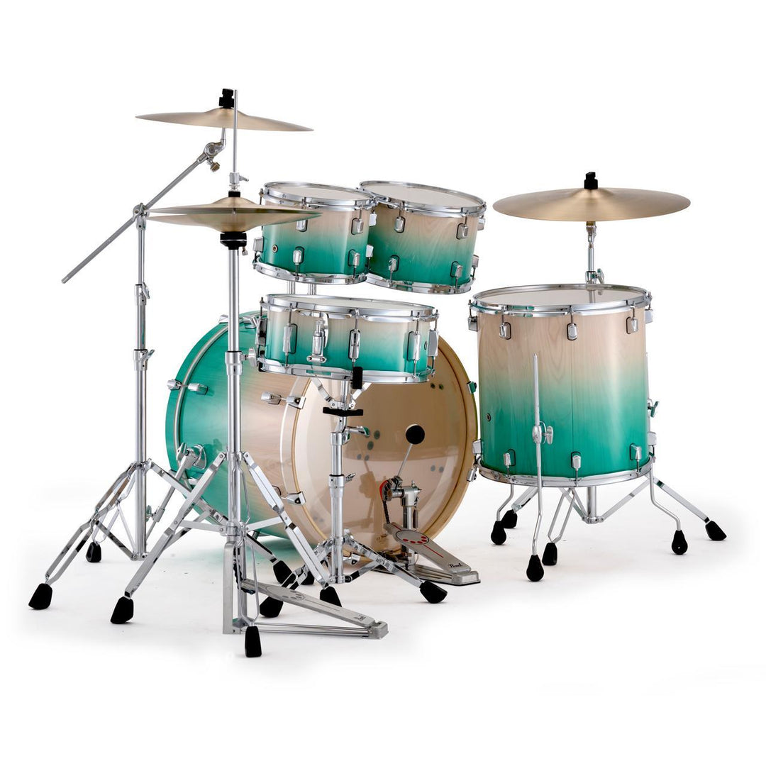 Pearl Decade Maple Artisan 5-Piece Shell Pack (22,10,12,16,SD) - White Beach Pine Fade