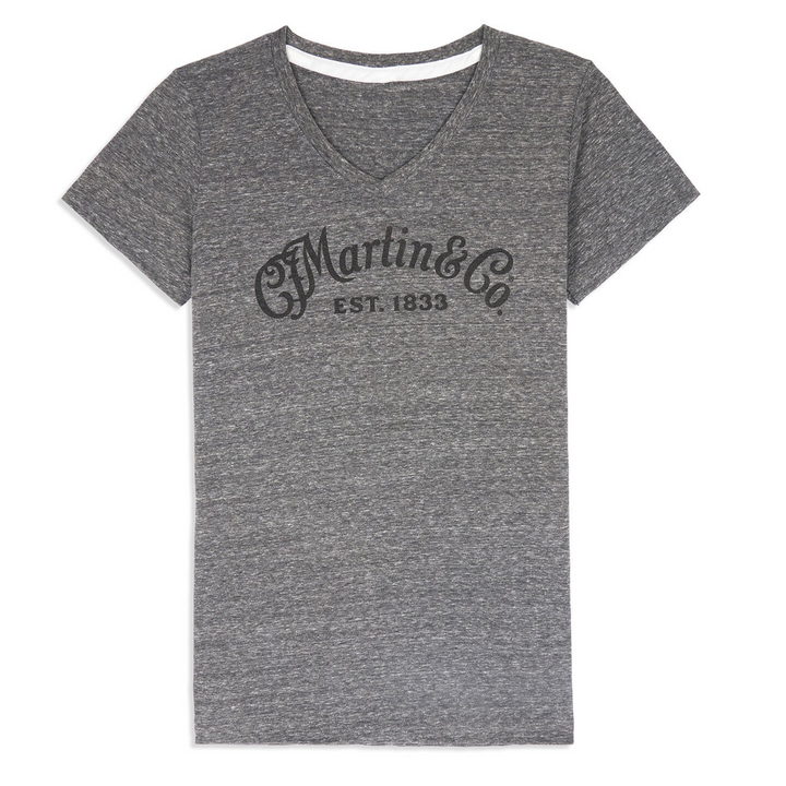 Martin 18CW0087XL CL  Women's T SS V-neck Black Logo Smoke - XL