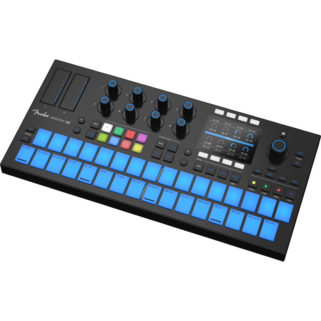 Fender MOTION32 32 Pad - Chromatic, Step Sequencer & Transport MIDI Controller