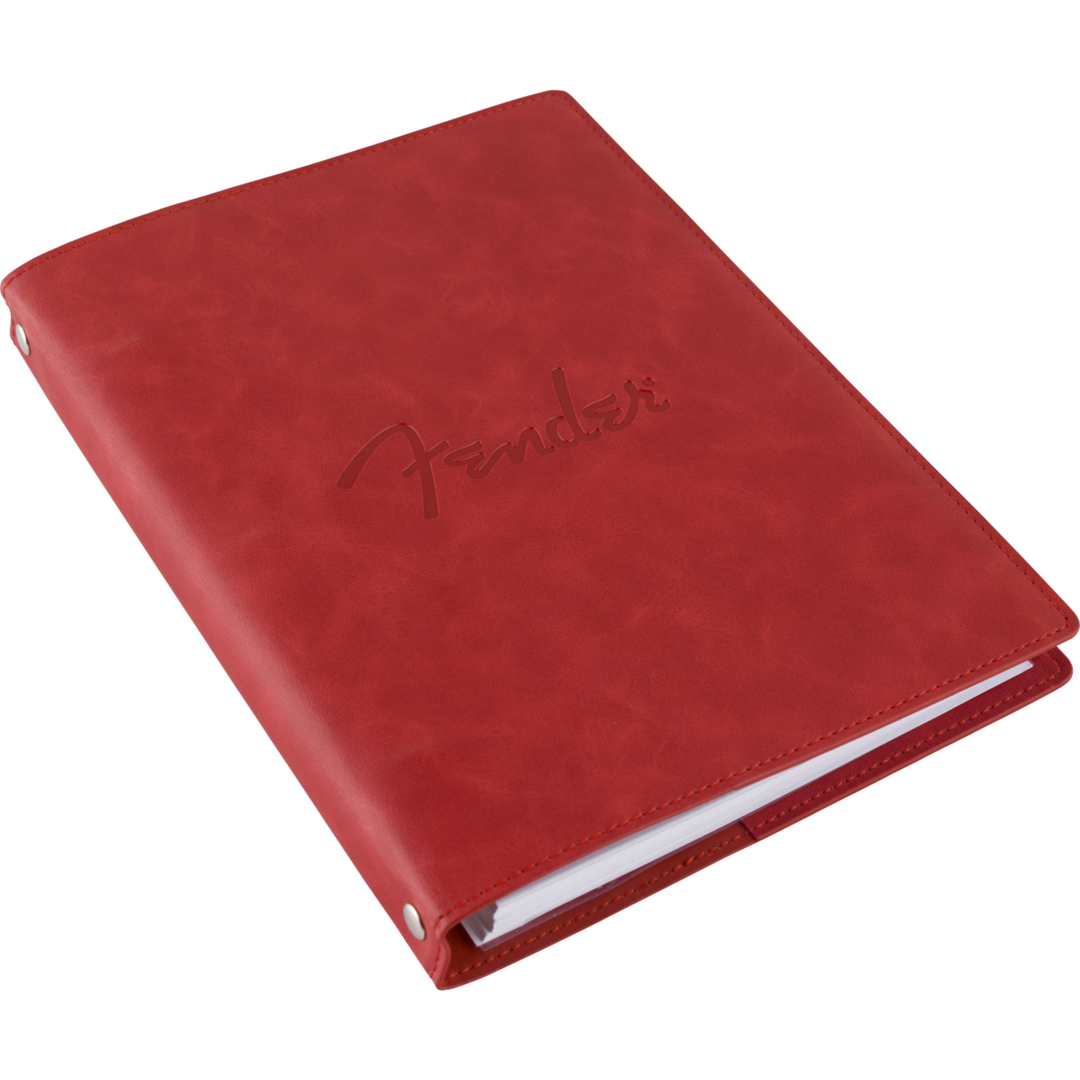 Fender ™ Vegan Leather Music Note Book -  Dakota Red