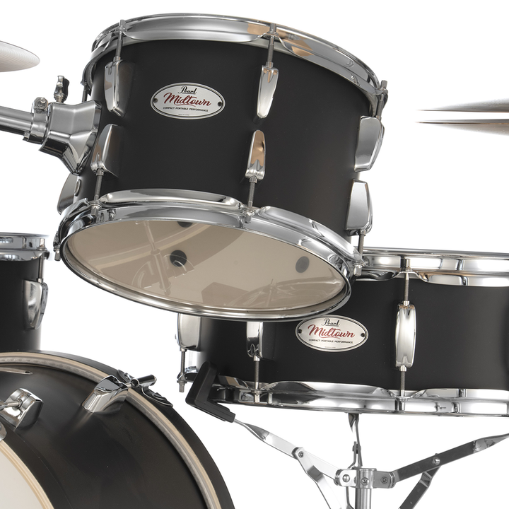 Pearl MDT564C Midtown 4-piece Kit w/ Hardware (no cymbals) - #752 Matte Asphalt Black