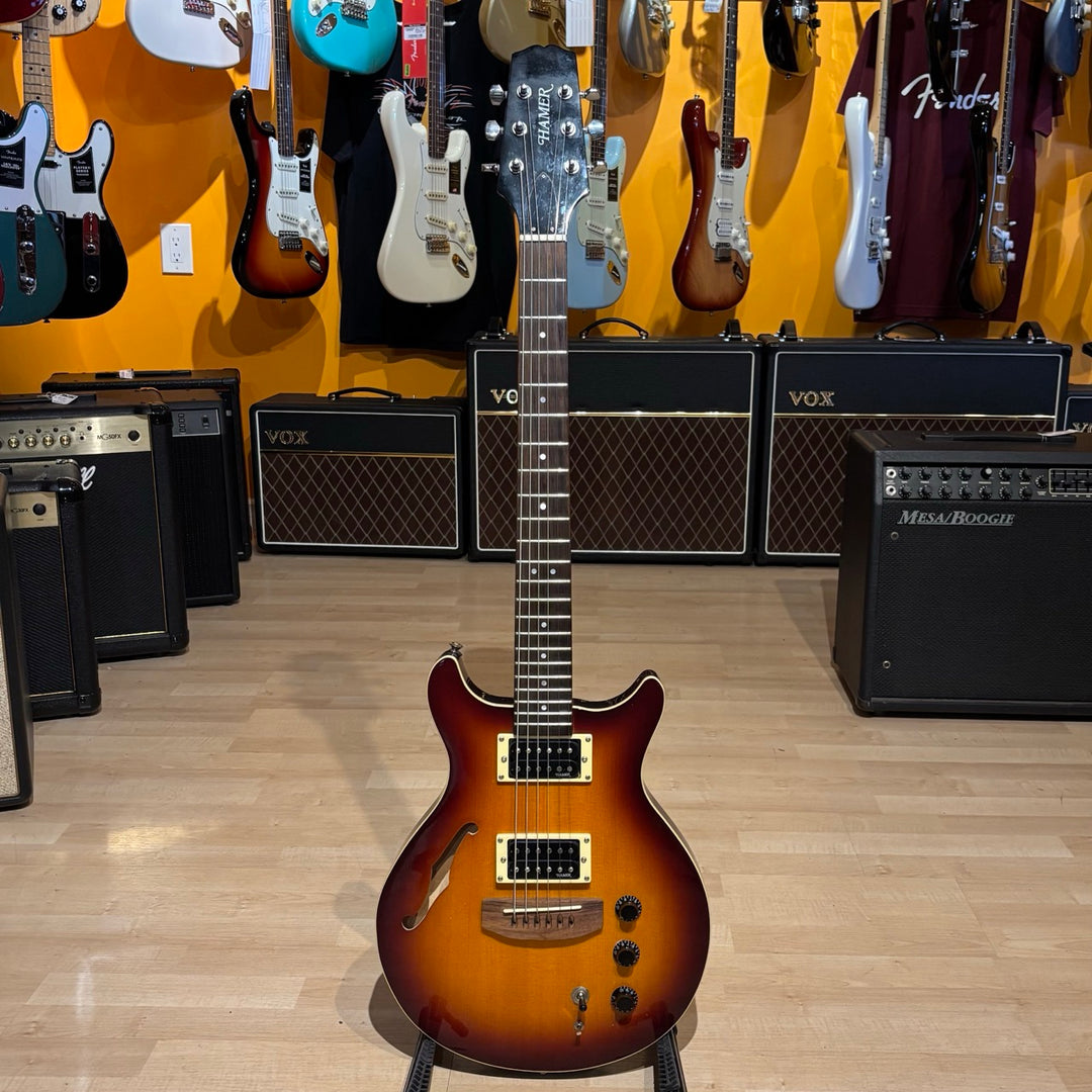 Hamer - Duo Tone Thinline Acoustic  Electric w/ Gig Bag (Tobacco Burst -2003) - USED