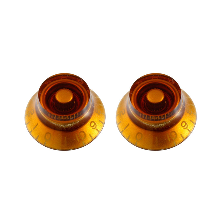 Allparts PK-0140 Set of 2 Vintage-style Bell Knobs Amber