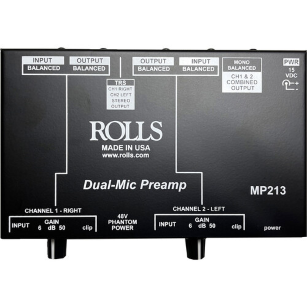 Rolls MP213 2 Ch. Mic Preamp