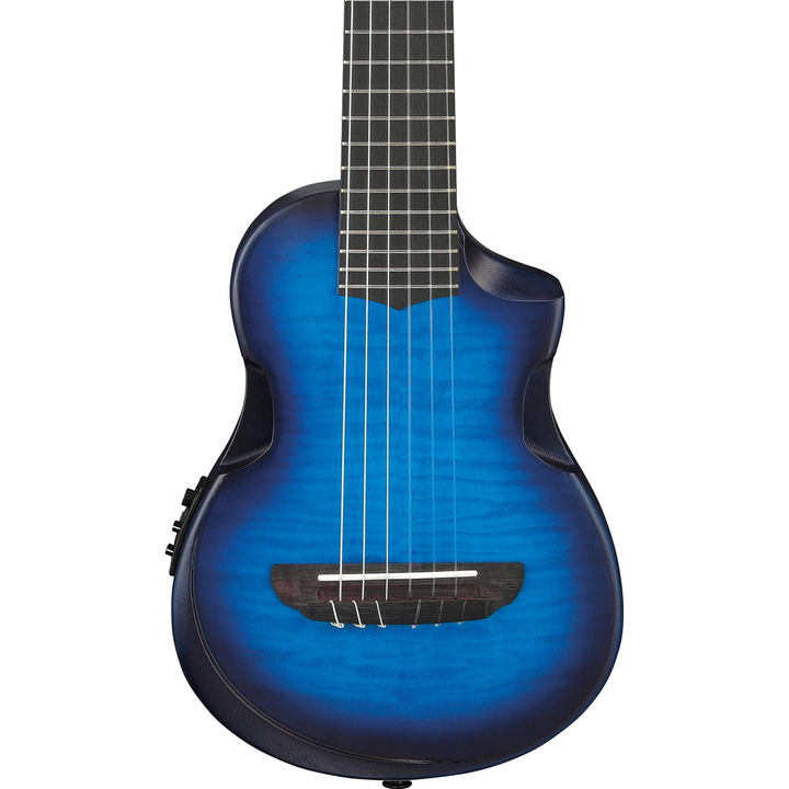 Ibanez Acoustic Guitar With Bag - Transparent Blue Sunburst Open Pore