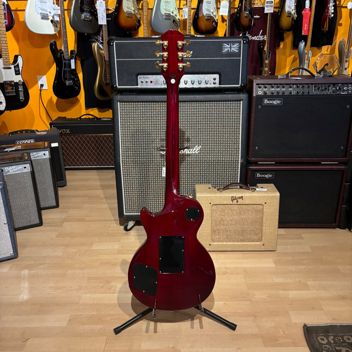 Epiphone - Alex Lifeson LP Axcess Quilt "Ruby Red" w/ Floyd Rose , OHSC & Candy (2022) - USED