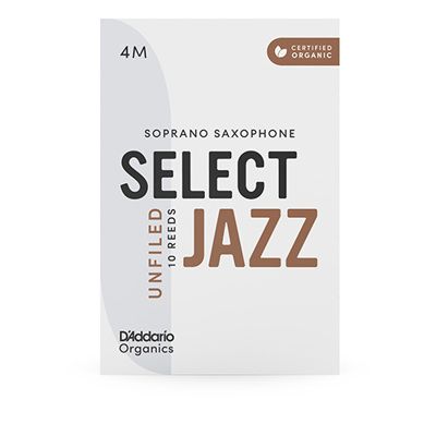 D'Addario Woodwinds ORRS10SSX4M Select Jazz, Soprano Saxophone - Unfiled, 4M, Box Of 10