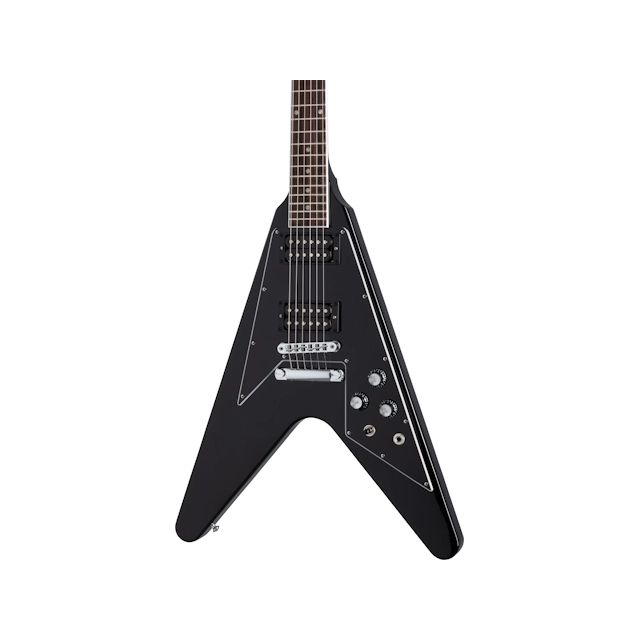 Gibson 70s Flying V Electric Guitar with Case - Ebony