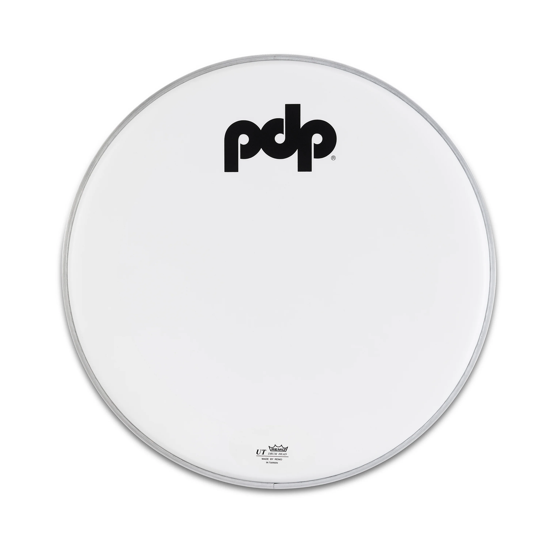 PDP PDACDH16WCKR White Coated Kick Resonant Logo Head - 16"