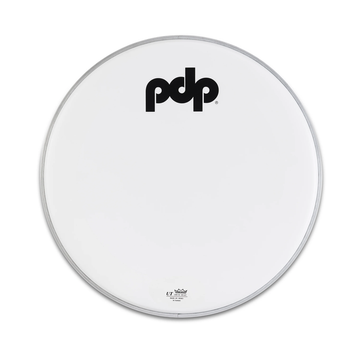 PDP PDACDH16WCKR White Coated Kick Resonant Logo Head - 16"