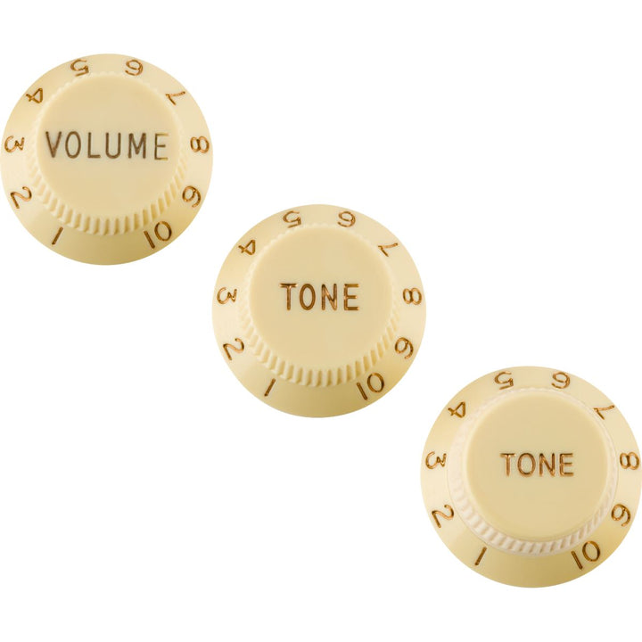 Fender Stratocaster Knob Set, Left-Handed - Aged White