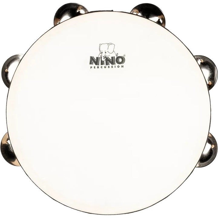 Nino Percussion Single Row Headed Wood Tambourine - 8''