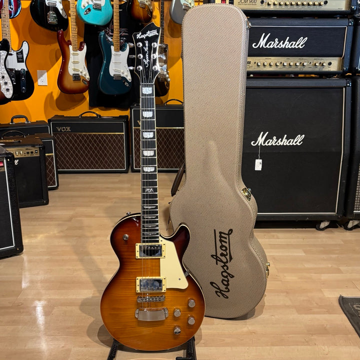 Hagstrom Super Swede MKIII 6-String Electric Guitar with C-51 Hag Deluxe Case (X-tra Special Old Pale)  SUSWEMK3-XSOP