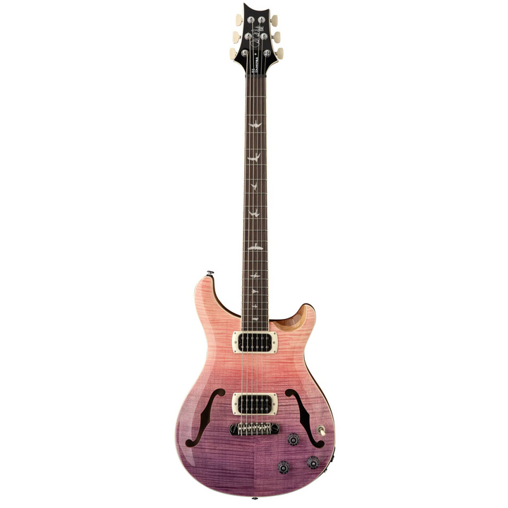 PRS SE Ed Sheeran Baritone Hollowbody I Piezo Electric Guitar (Pink Ombre)