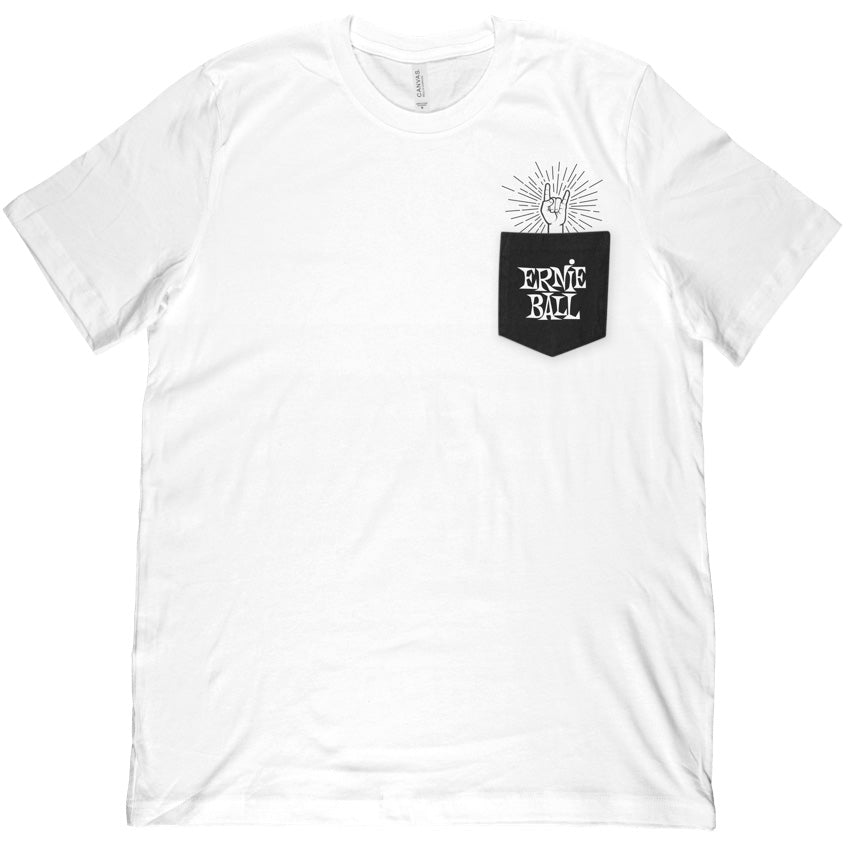 Ernie Ball Rock-On Pocket White T-Shirt