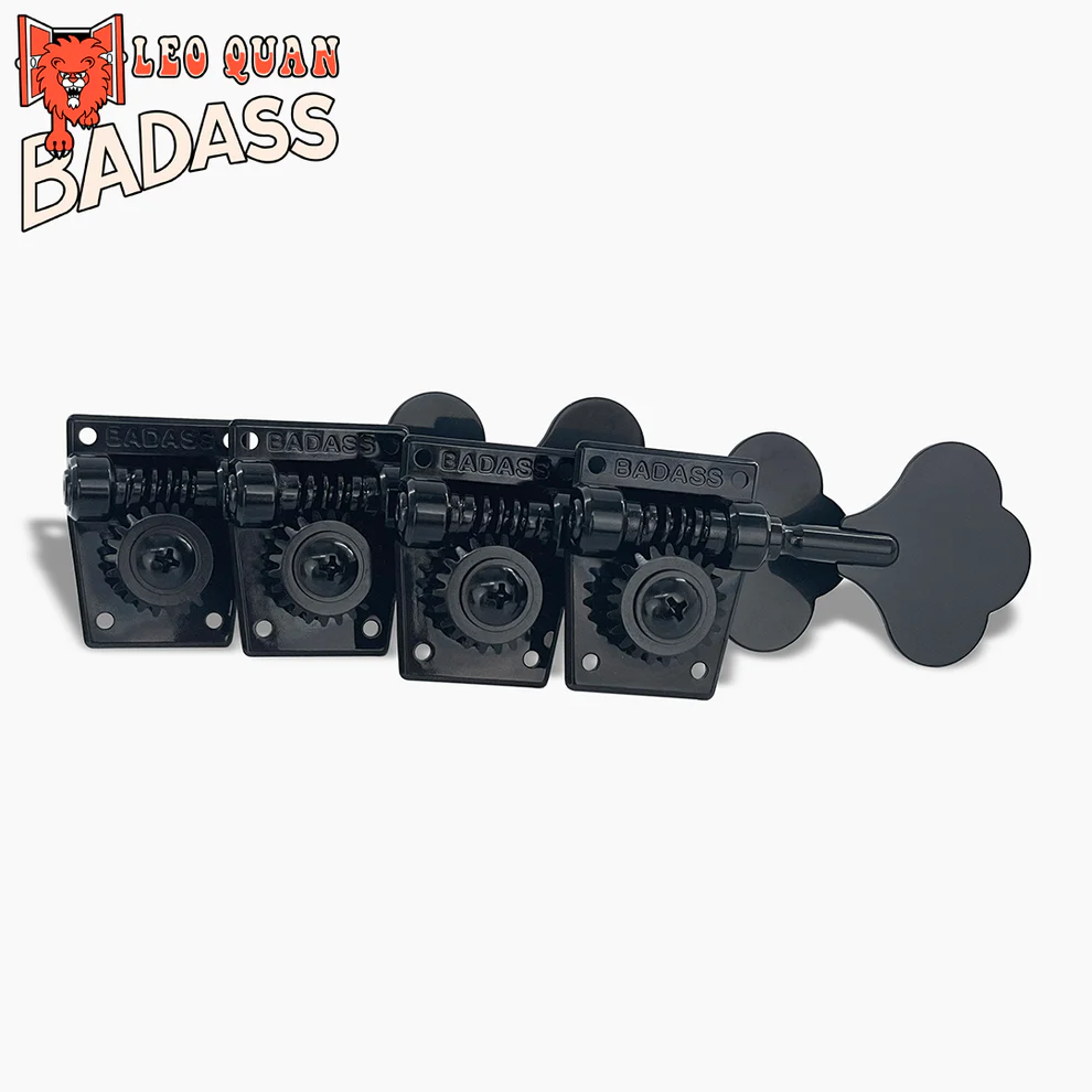 Allparts TK-7816-003 Leo Quan® Badass OGT™ Bass Keys - Open Gear Large Post - 4-in-line set, Black