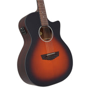 D'Angelico DAPLSG212SVSBCP Fulton LS Grand Auditorium 12-String CE - Satin Vintage Sunburst