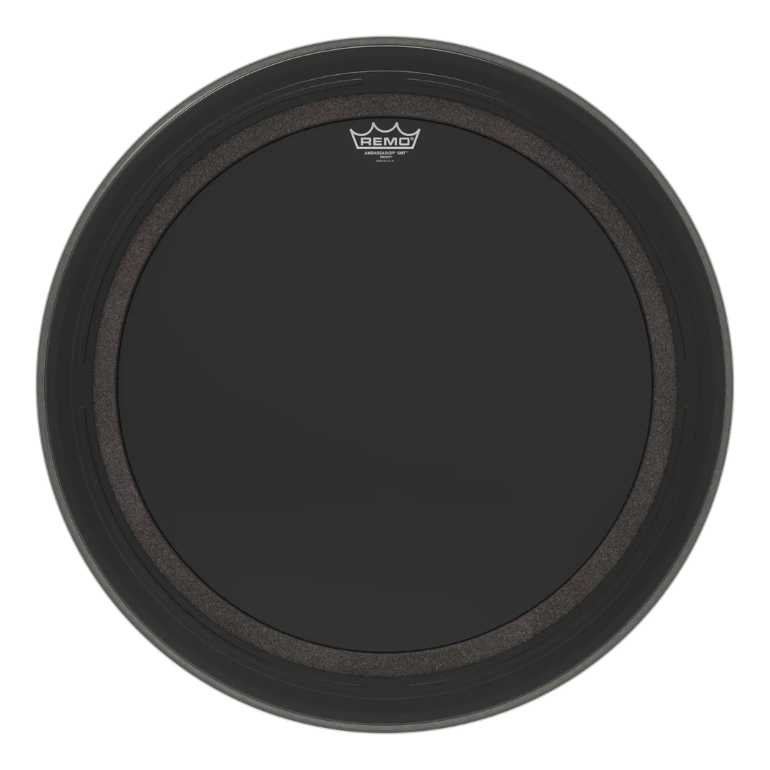 Remo BR-1024-ES-SMT Ambassador SMT Ebony Drumhead, 24"