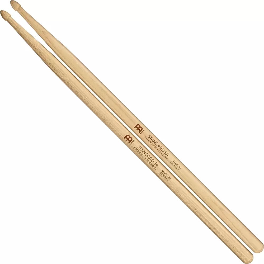 Meinl SB101 Standard 5A Drumstick, Hickory, Medium, Acorn tip, Pair