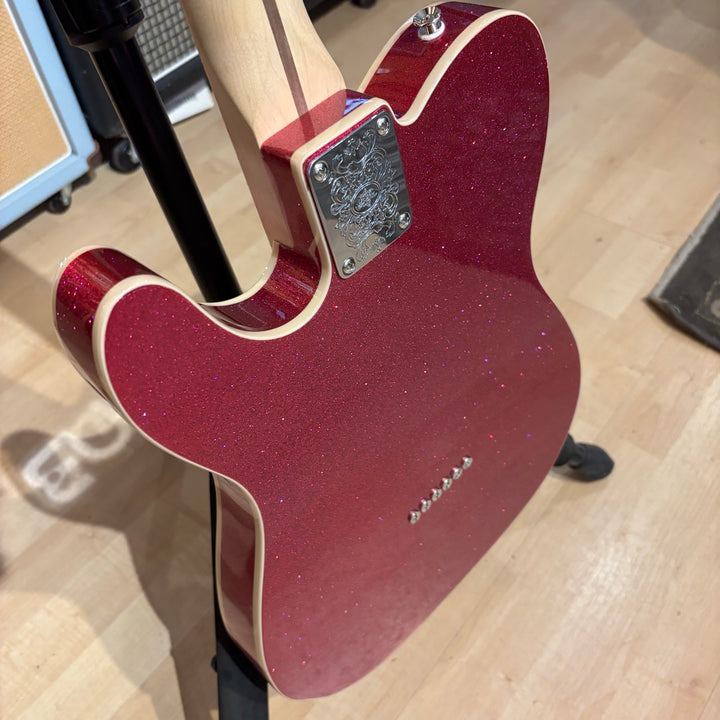 London Guitars  "Repair Shop Custom Tele Thinline Build" w/ V-Trem System - Metallic Purple - NEW