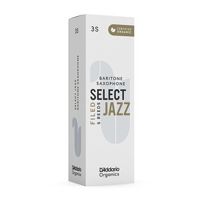 D'Addario Woodwinds ORSF05BSX3S Select Jazz, Baritone Saxophone - Filed, 3S, Box Of 5