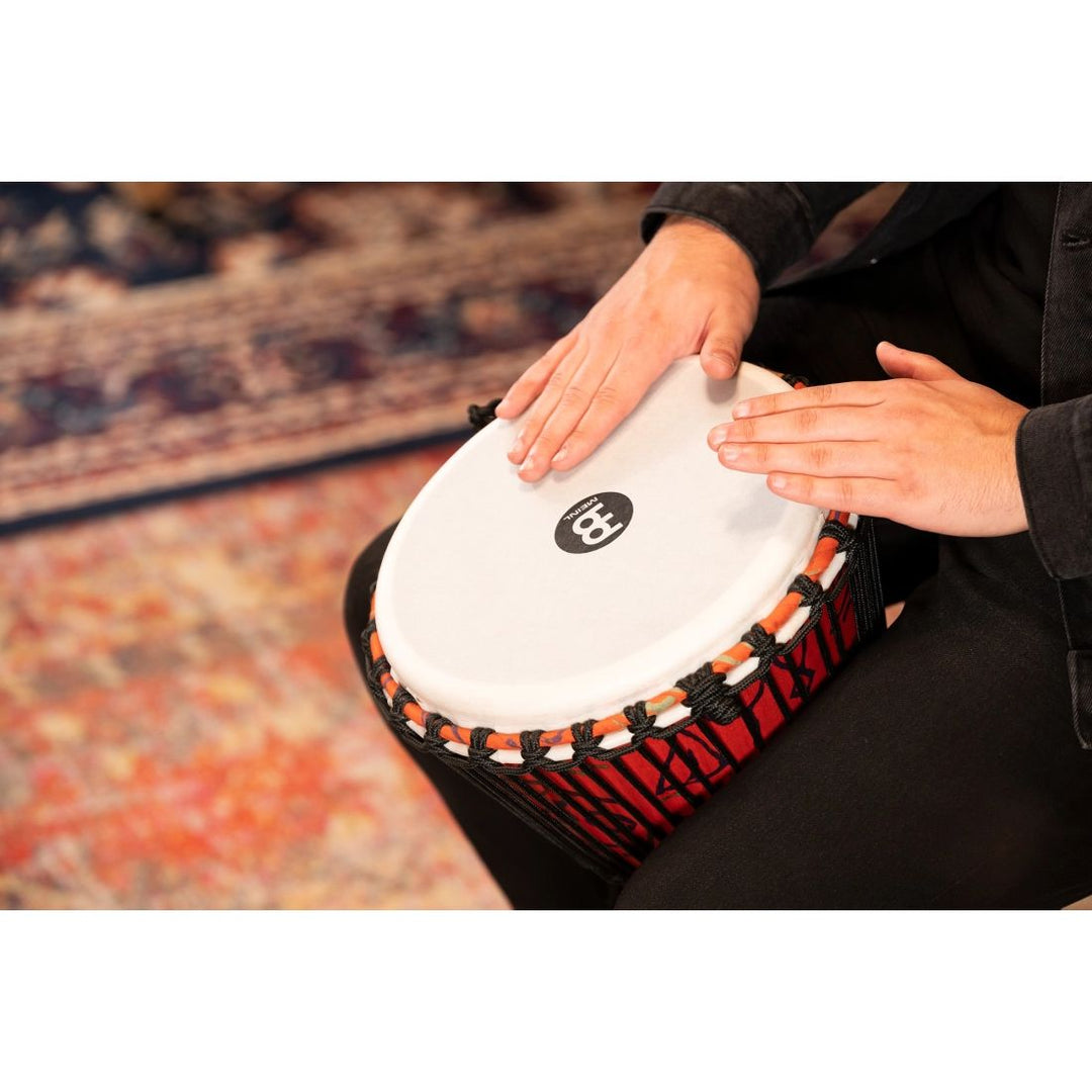 Meinl Roped Tuned 10'' Synthetic Djembe, Goat Skin Head - Pharaoh's Script