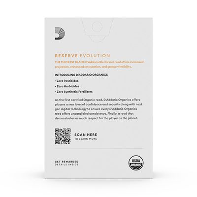 D'Addario Woodwinds ODCE1035 Reserve Evolution, Bb Clarinet - Box Of 10 - 3.5