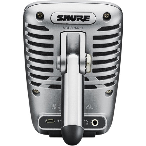 Shure MOTIV MV51 Digital Large-Diaphragm Condenser Microphone (Silver)