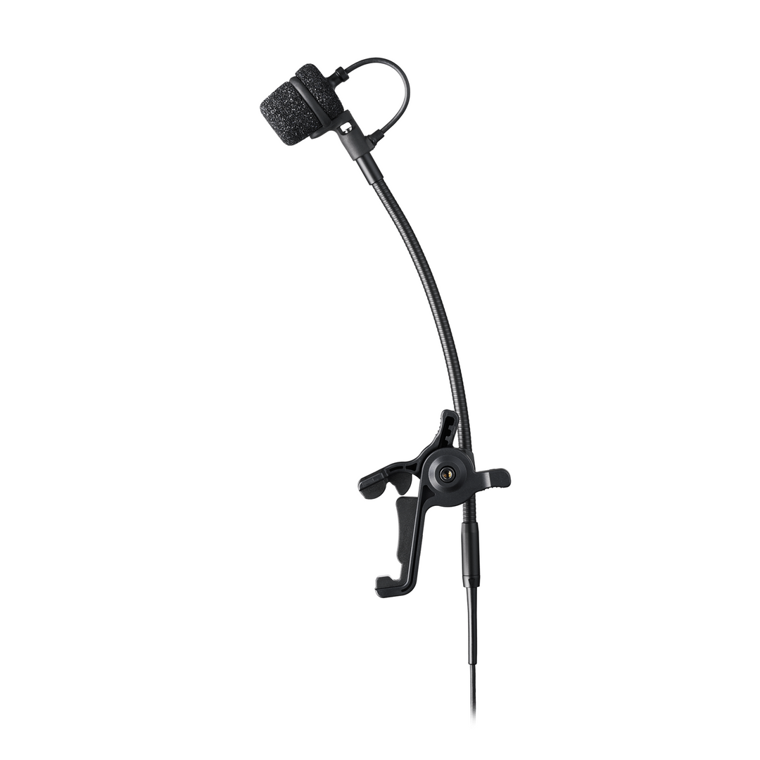 Audio-Technica ATM355VF Clip-On Cardioid Condenser Instrument Microphone with Power Module for Wireless & Wired (cW-Style & XLR Connectors)
