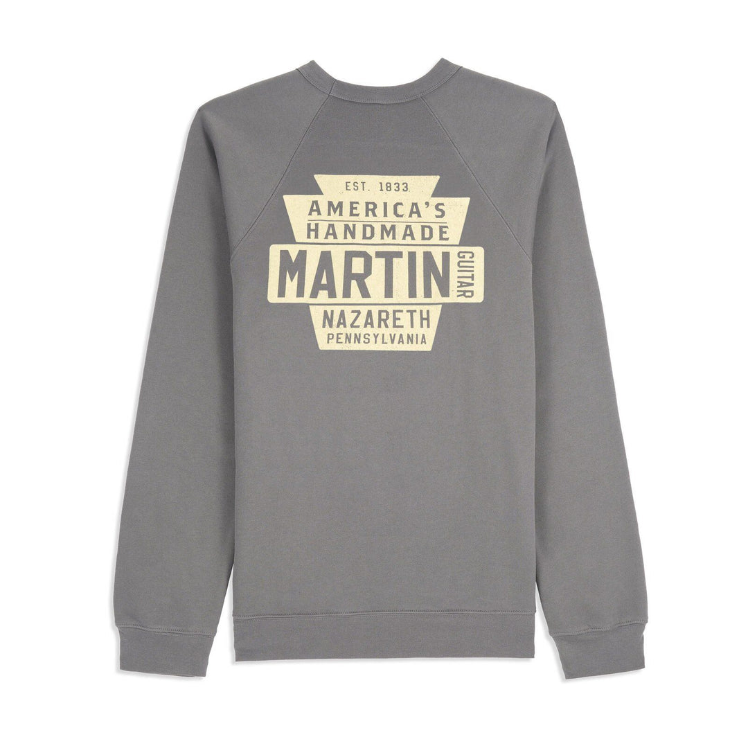 Martin 18CM0241M Keystone Asphalt – Adult Crew Sweatshirt, Size M