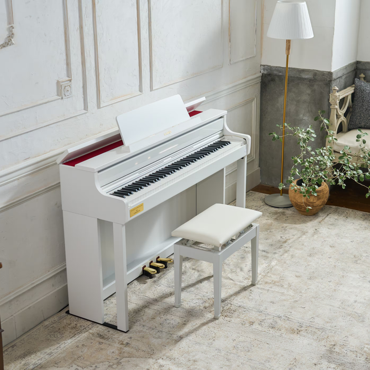 Casio AP-750WE Celviano 88-note Upright Style Cabinet Digital Piano w/ C. Bechstein w/ 29 tones bench included - White