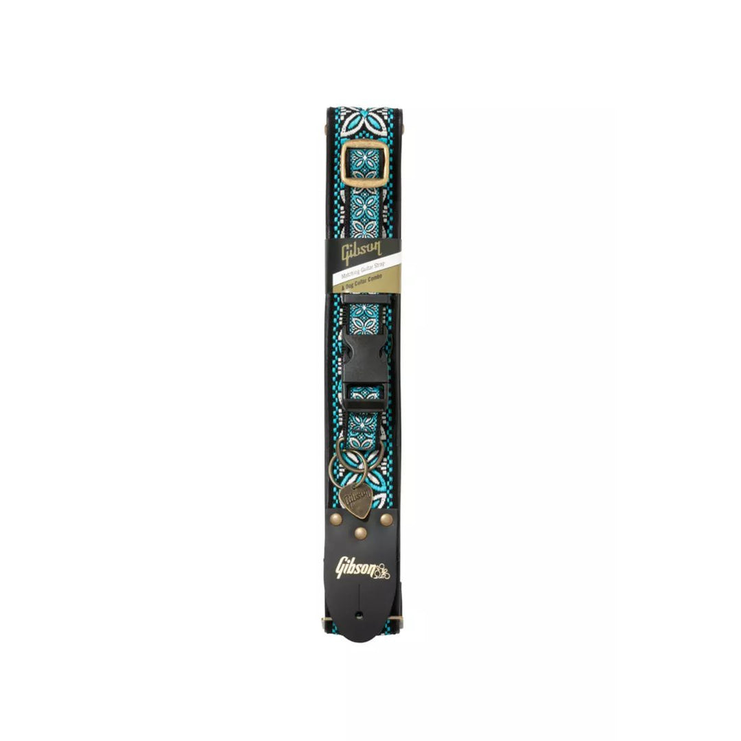 GIBSON STRAP & DOG COLLAR BLUE-MED