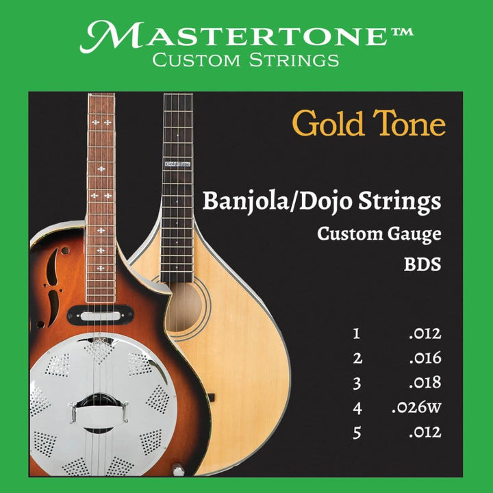 Gold Tone Banjola/Dojo Custom Gauge Strings