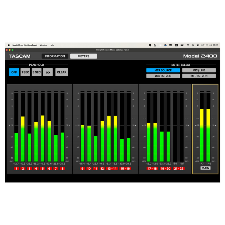 Tascam Model 2400 24-Track Flagship Analog Recording Console & Live Mixer w/ Audio Interface