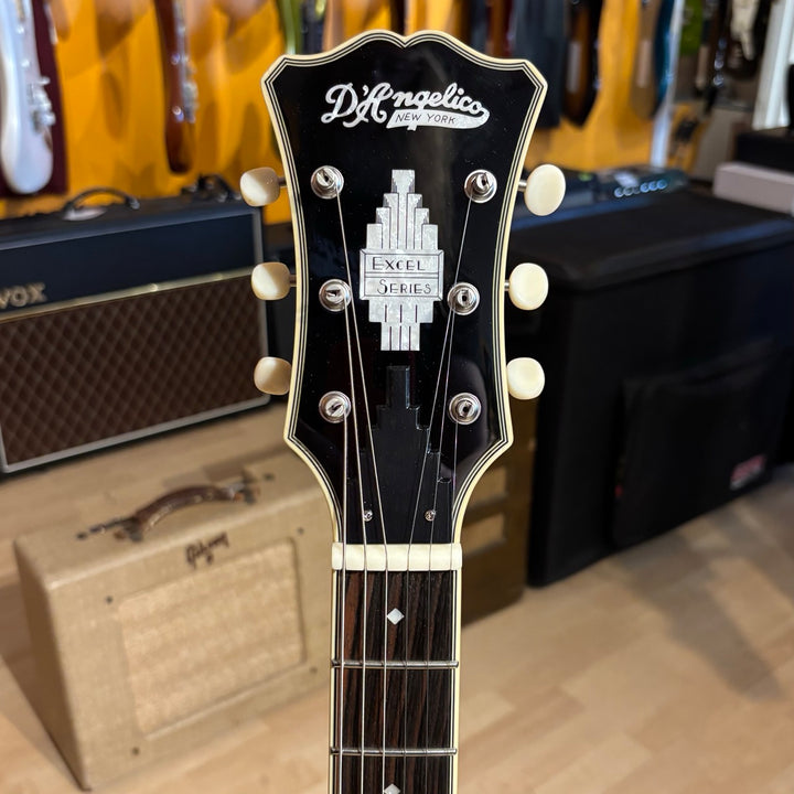 D'Angelico - Excel DC MINI Tour HH Semi Hollowbody  w/ D'Angelico Gig Bag (Slate Blue -2022)  - USED