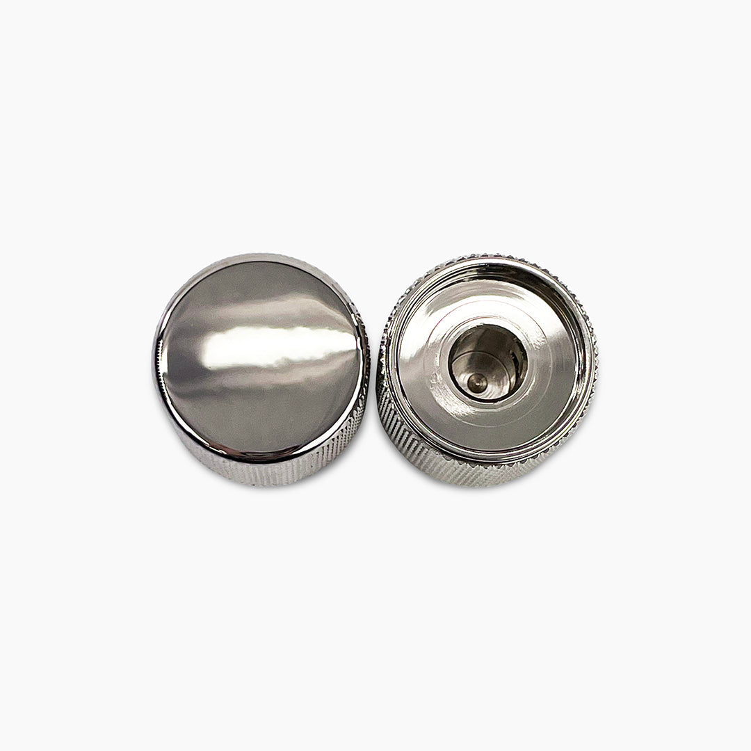 Allparts MK-0115-B01 Nickel Barrel Knobs - 50 Piece Bulk Pack