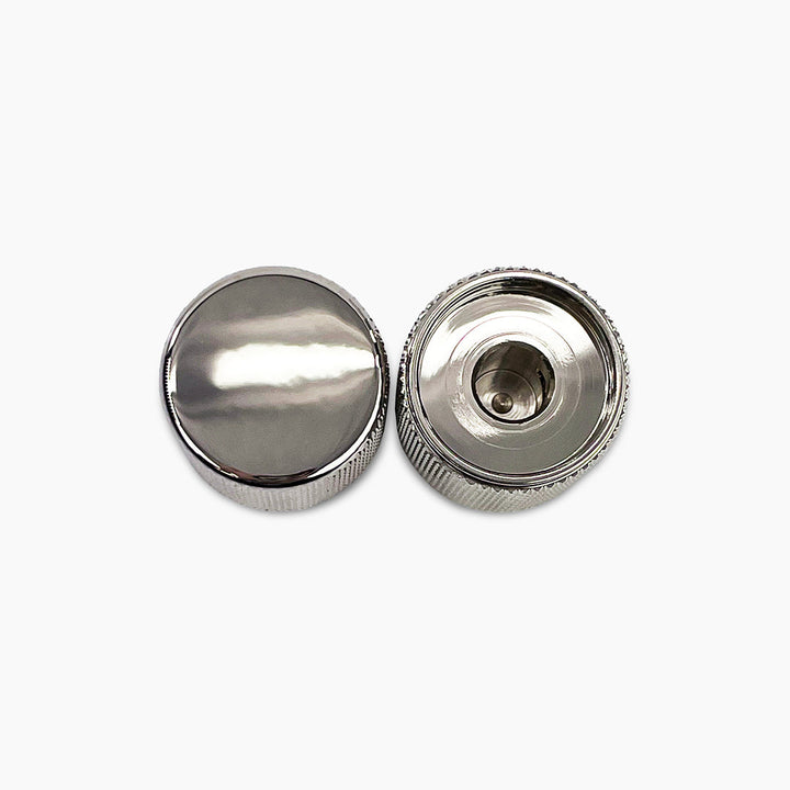Allparts MK-0115-B01 Nickel Barrel Knobs - 50 Piece Bulk Pack