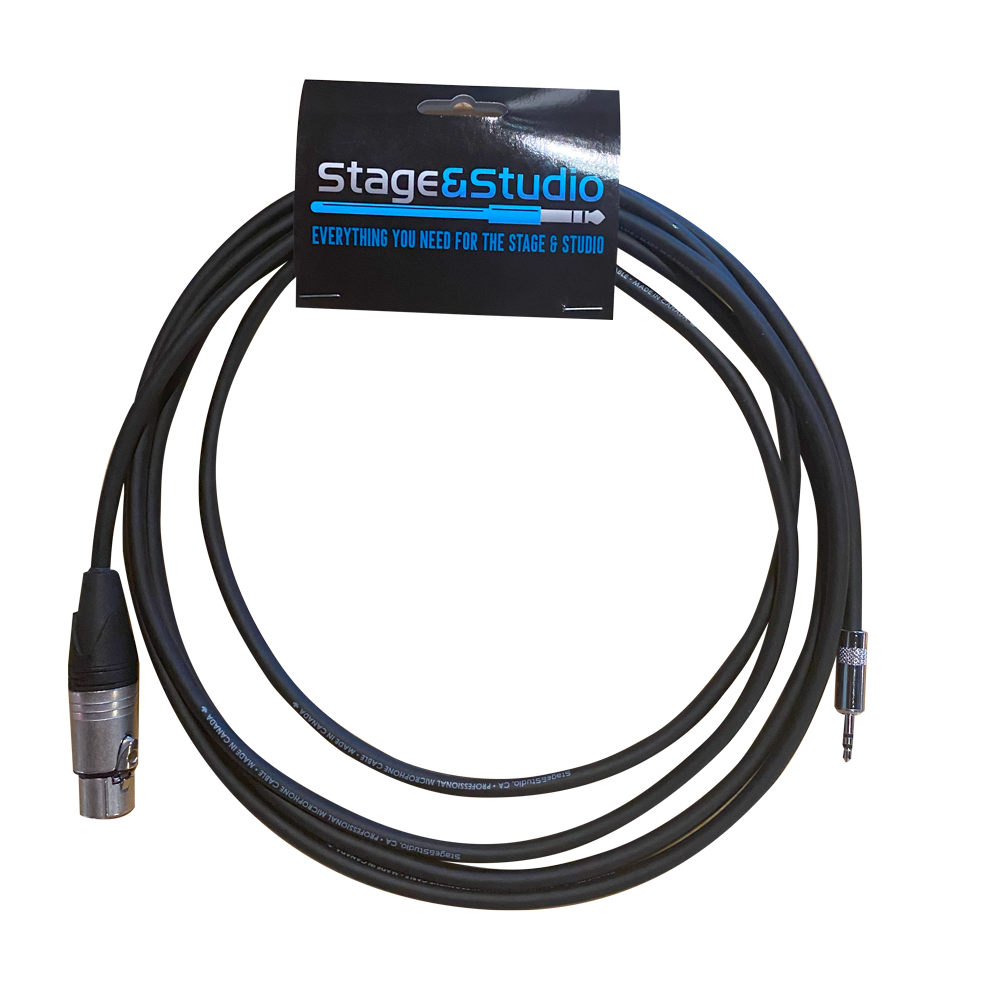 Stage & Studio SS-AUXLRF-10 10ft Female XLR to 3.5mm TRS