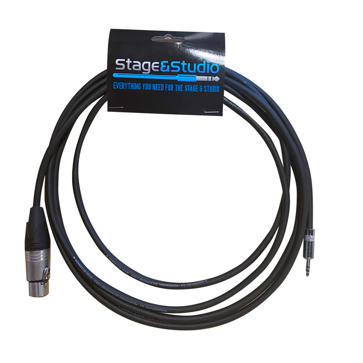 Stage & Studio SS-AUXLRF-10 10ft Female XLR to 3.5mm TRS