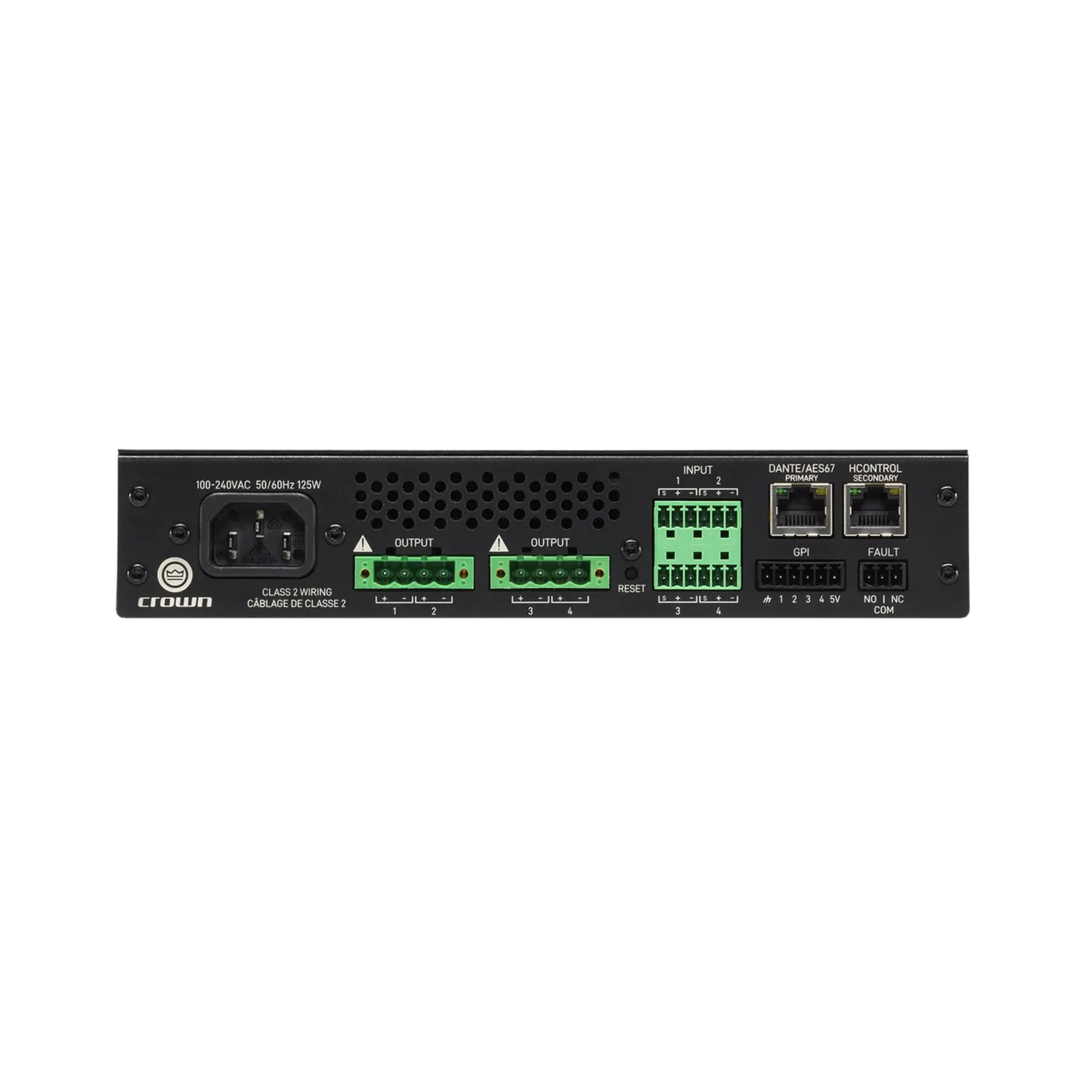 Crown CTD-4125 Four-channel 125W/ch. Power Sharing Amplifier with DSP and Dante