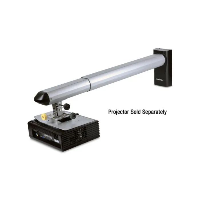 Viewsonic PJ-WMK-601 Adjustable Wall Mount Kit  TR ≤ 0.6 Projectors, 6701270mm Arm, Silver Black, For PJD5353LS to PJD6552LWS
