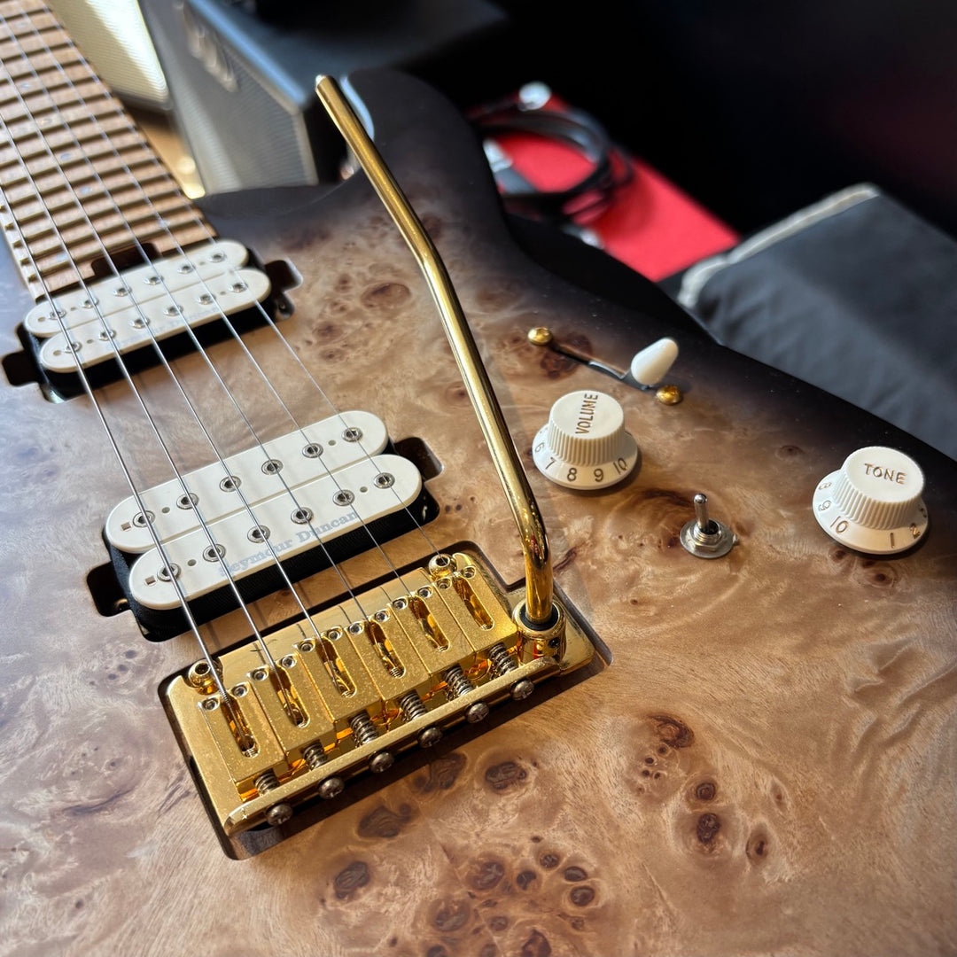 Charvel - Pro Mod DK24 HH Poplar Burl - Trans BLK Burst (2022 - No Case Or Bag) - USED