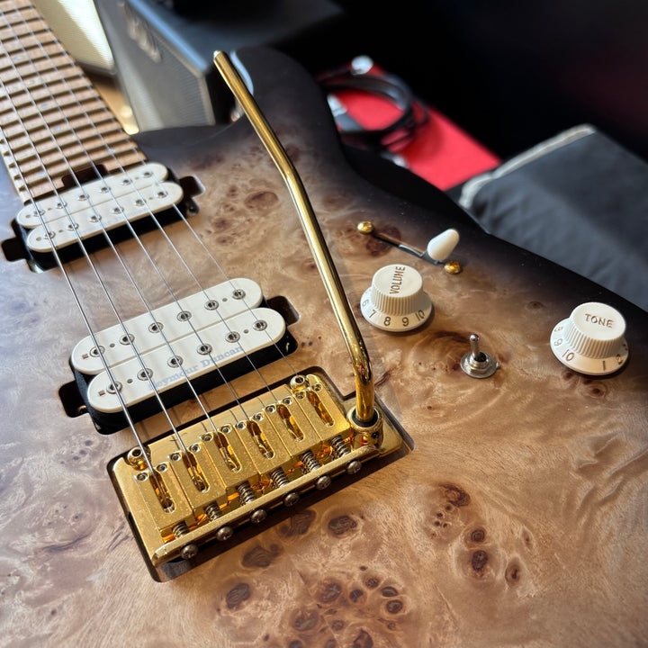 Charvel - Pro Mod DK24 HH Poplar Burl - Trans BLK Burst (2022 - No Case Or Bag) - USED