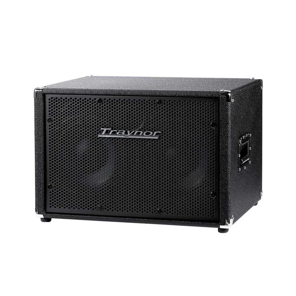 400-watt 2x10" bass cabinet with horn at 8 ohms. Punchy and articulate &mdash; pairs well with all Traynor SB and YBA bass heads.
