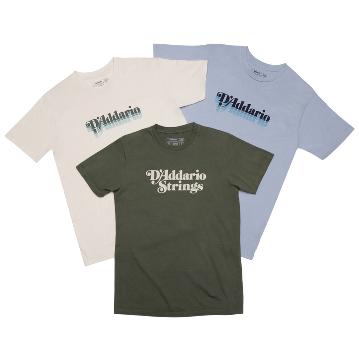 D'Addario ATD230672 D'Addario Tee Heritage- Blue,  MD