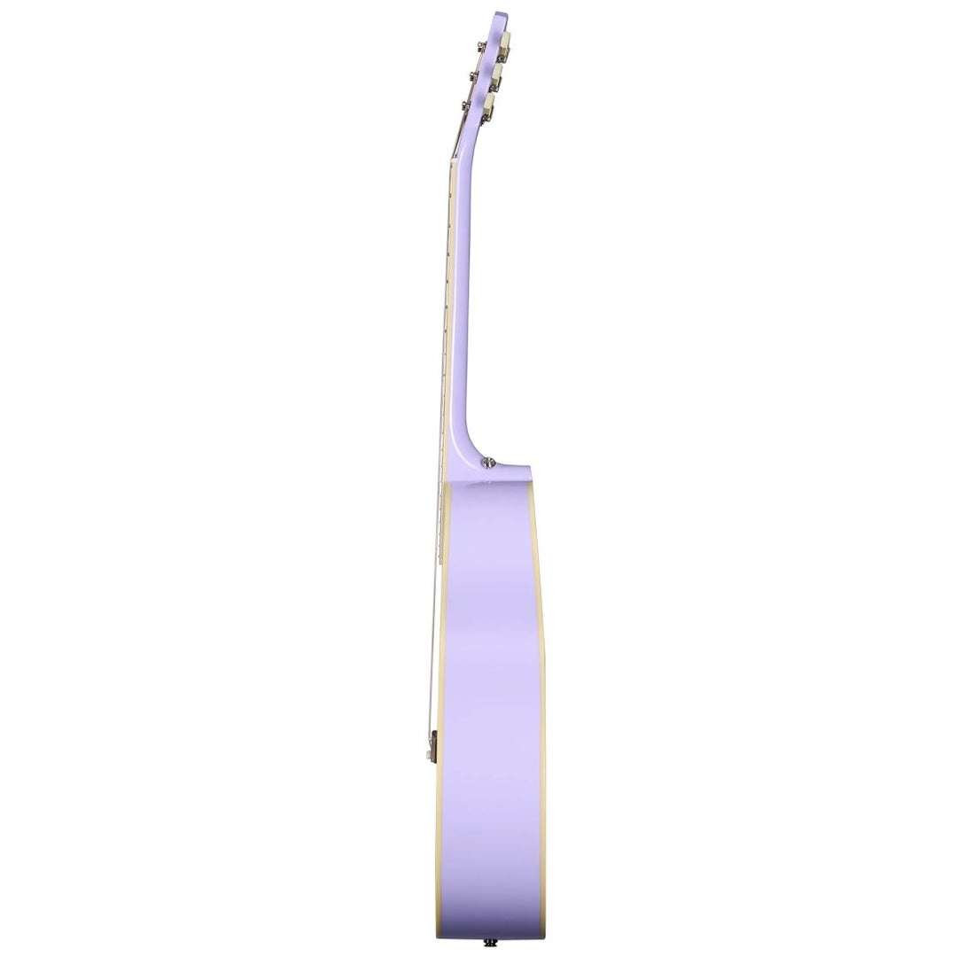 Epiphone J-180 LS Acoustic/Electric Guitar with Hardshell Case - Lavender