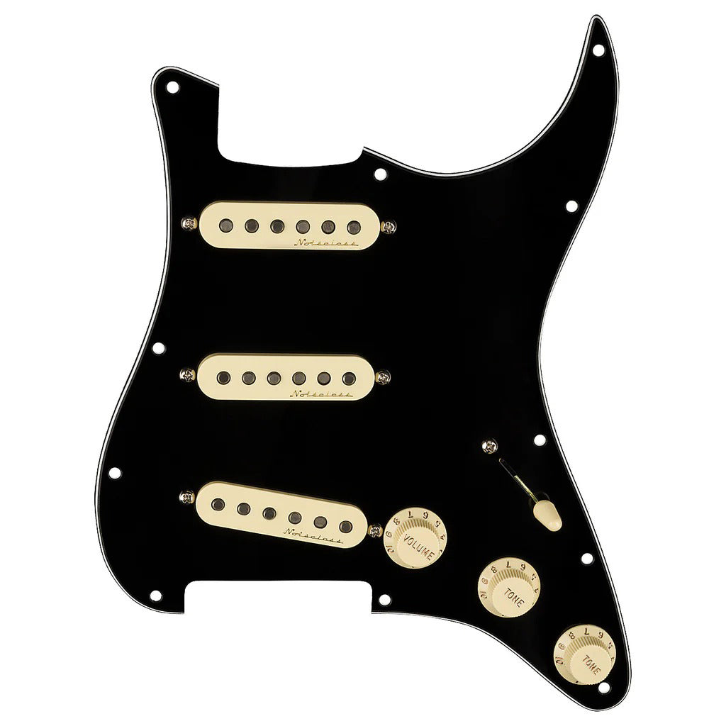 Customize your tone with the Pre-Wired Stratocaster pickguards.