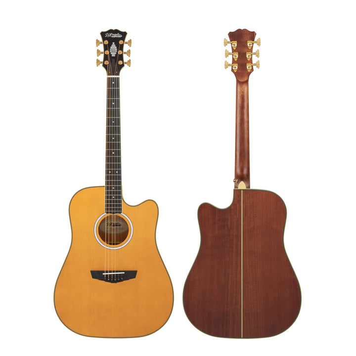 D'Angelico DAED500VNATGP2 Bowery Dreadnought CE Includes Hard Case - Vintage Natural